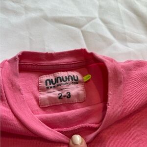 nununu Pink Long Sleeve Tee Soft Knit Casual